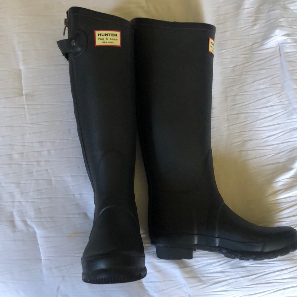 Hunter X Rag & Bone black rubber rain boots - Picture 2 of 8